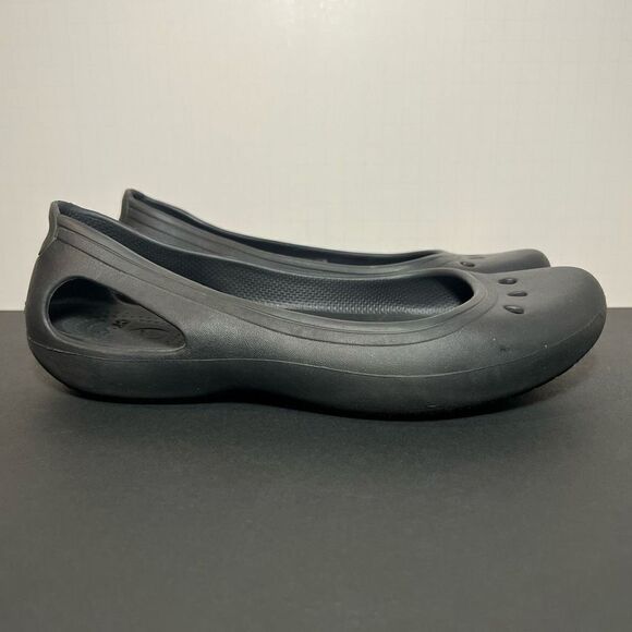 Womens CROCS Kadee Black Slip On Flats / Size 10 - Picture 2 of 9